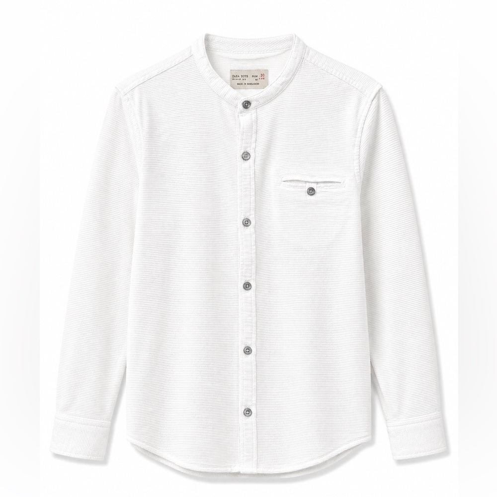 TEXTURED SHIRT WITH PPING